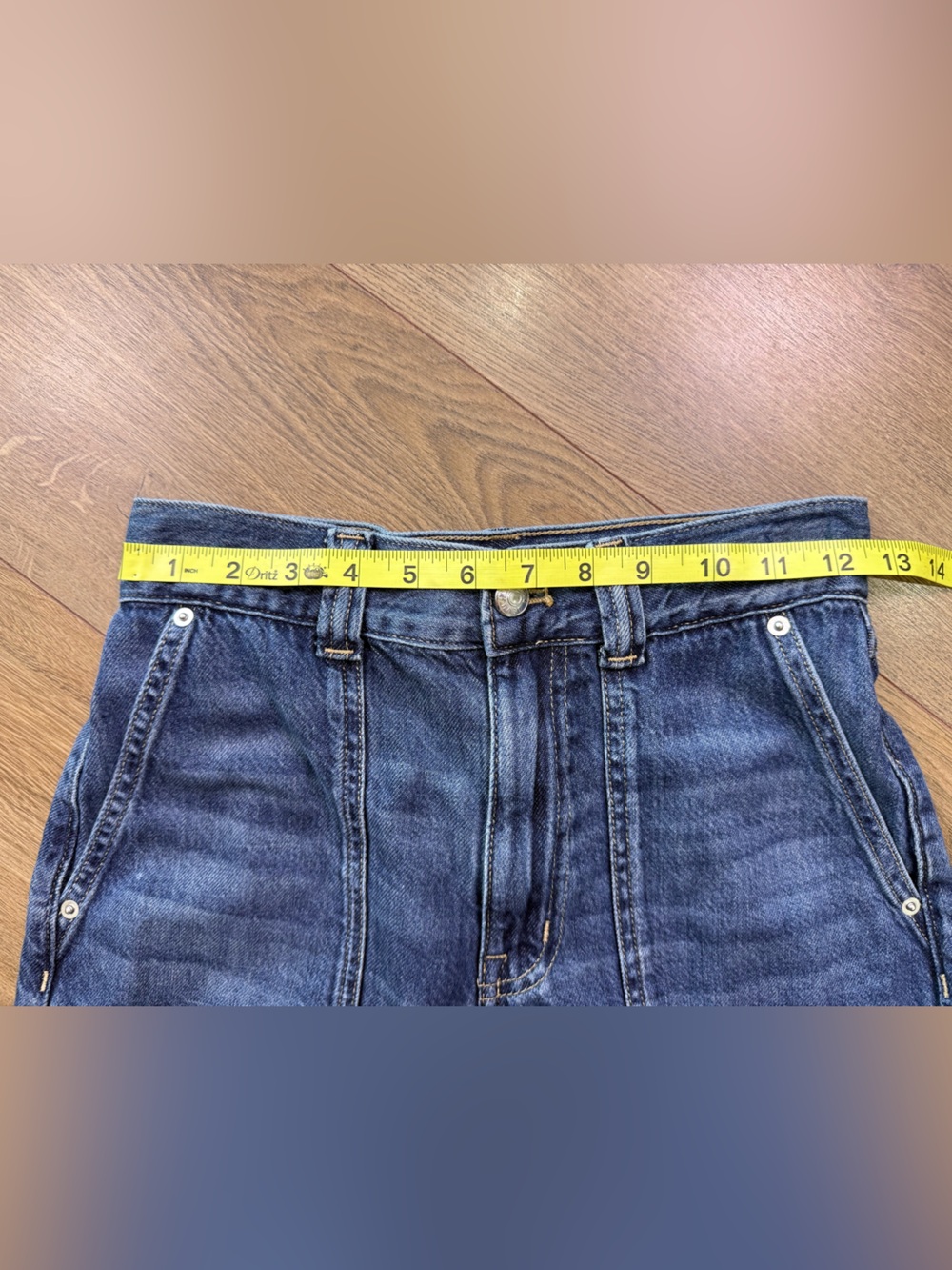 Madewell Airy Superwide Leg Utility Jeans Lindewood Wash Lyocell Blend Size 24 - Picture 11 of 13